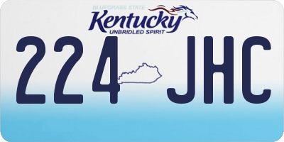 KY license plate 224JHC