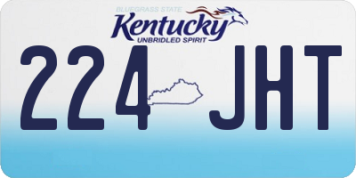 KY license plate 224JHT