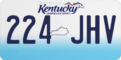 KY license plate 224JHV