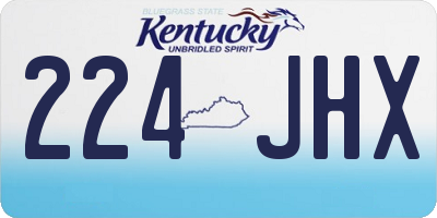 KY license plate 224JHX
