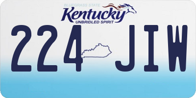 KY license plate 224JIW