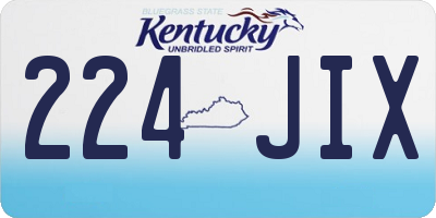KY license plate 224JIX