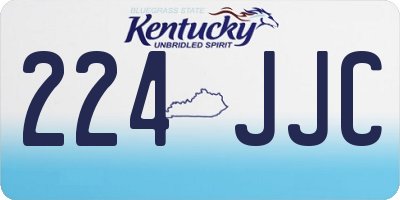 KY license plate 224JJC