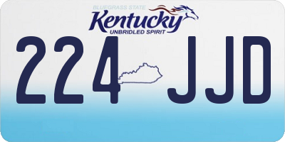 KY license plate 224JJD