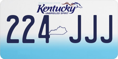 KY license plate 224JJJ