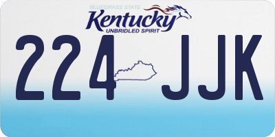 KY license plate 224JJK