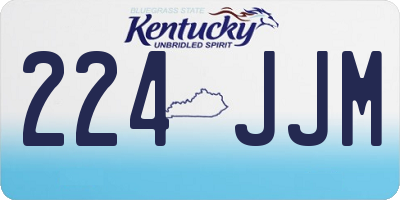 KY license plate 224JJM