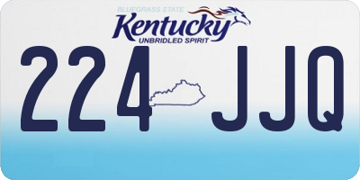 KY license plate 224JJQ