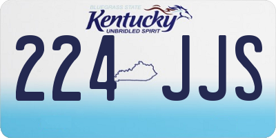 KY license plate 224JJS