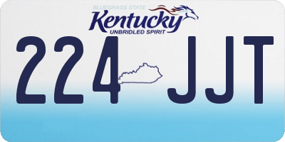KY license plate 224JJT