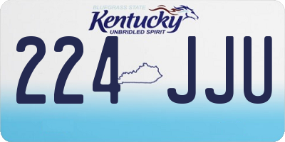 KY license plate 224JJU
