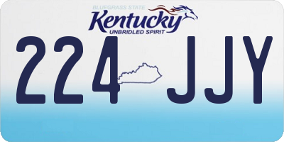 KY license plate 224JJY