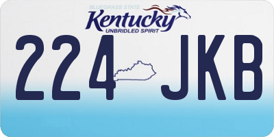 KY license plate 224JKB