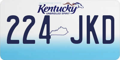 KY license plate 224JKD