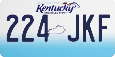 KY license plate 224JKF