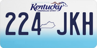 KY license plate 224JKH