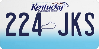 KY license plate 224JKS