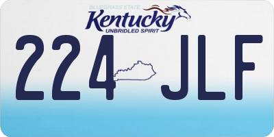 KY license plate 224JLF