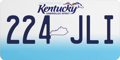 KY license plate 224JLI