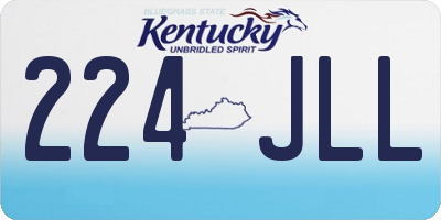 KY license plate 224JLL
