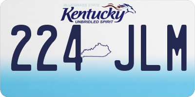KY license plate 224JLM