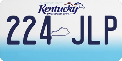 KY license plate 224JLP