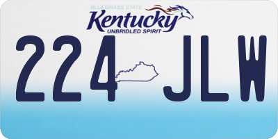 KY license plate 224JLW