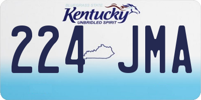 KY license plate 224JMA