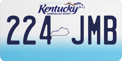 KY license plate 224JMB