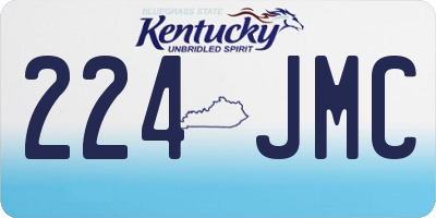 KY license plate 224JMC