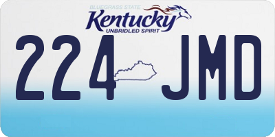 KY license plate 224JMD