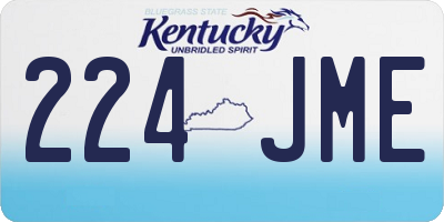 KY license plate 224JME