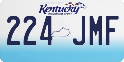 KY license plate 224JMF