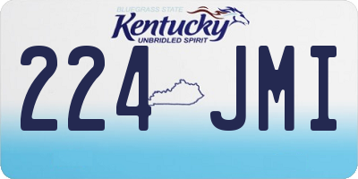 KY license plate 224JMI