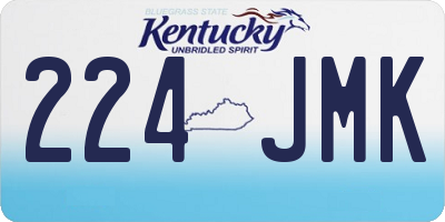 KY license plate 224JMK