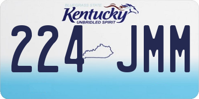 KY license plate 224JMM
