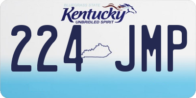 KY license plate 224JMP