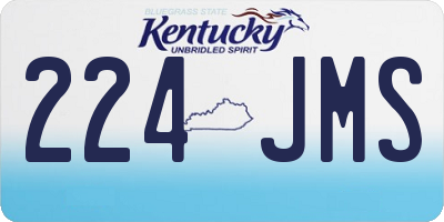 KY license plate 224JMS