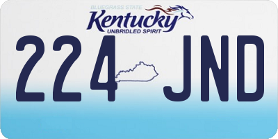 KY license plate 224JND
