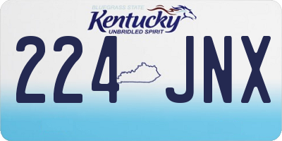 KY license plate 224JNX
