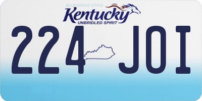 KY license plate 224JOI