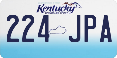 KY license plate 224JPA