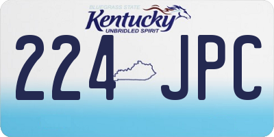 KY license plate 224JPC