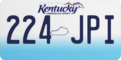 KY license plate 224JPI