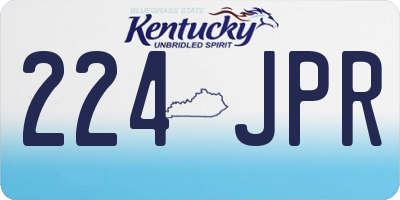 KY license plate 224JPR