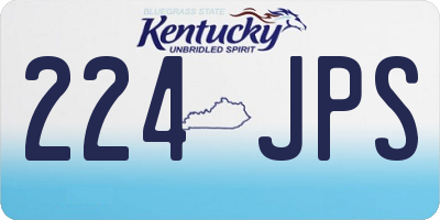 KY license plate 224JPS