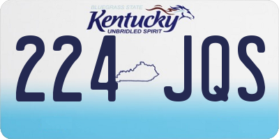 KY license plate 224JQS