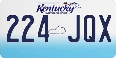 KY license plate 224JQX