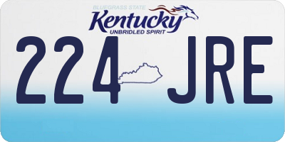 KY license plate 224JRE