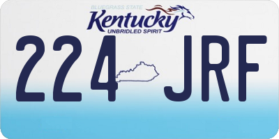 KY license plate 224JRF